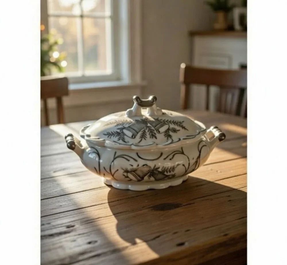 Norcrest 25th Silver Wedding Anniversary Dish With Lid Porcelain SMALL B-164